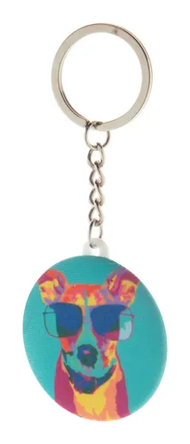 Kitűzős RPET kulcstartó KeyBadge RPET Mini Fehér 