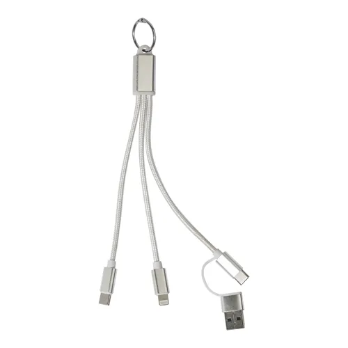 Kulcstartós USB töltőkábel Rafob Szürke 