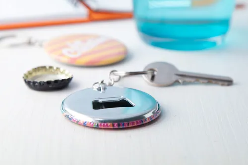 Kulcstartós üvegnyitó KeyBadge Bottle Szürke 