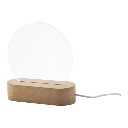LED-es trófea, ötszög Woodify Fehér 