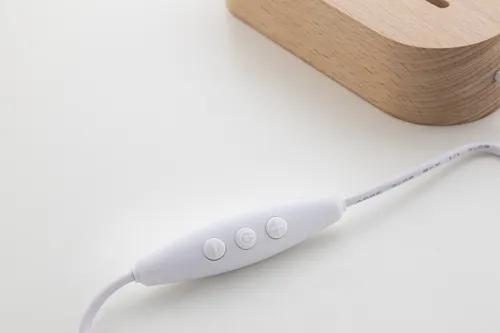 LED-es trófea, ötszög Woodify Fehér 