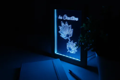 LED-es trófea Woodiframe Barna 