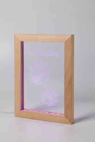 LED-es trófea Woodiframe Barna 