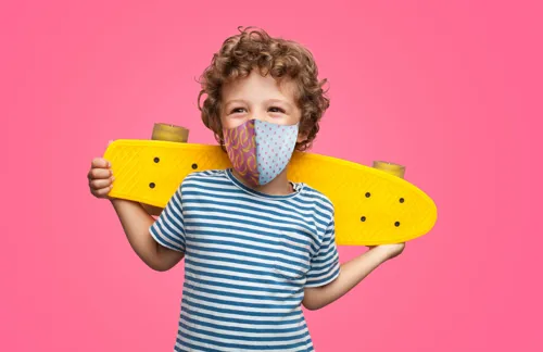 Mosható szájmaszk gyerekeknek CreaMask Adjust Kids Fehér 