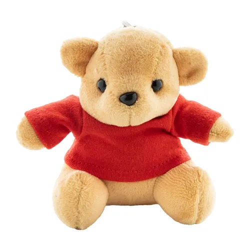 Plüss maci kulcstartó TeddyFob Piros 