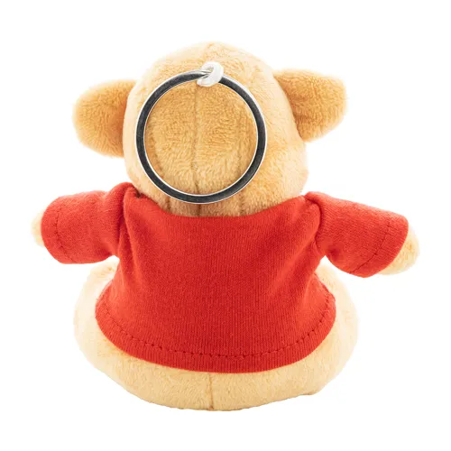 Plüss maci kulcstartó TeddyFob Piros 