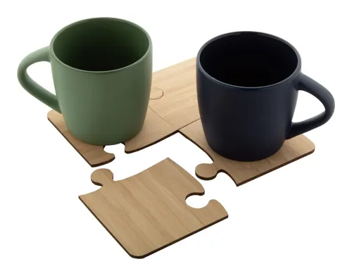 Puzzle poháralátét Zhuzzle Barna 