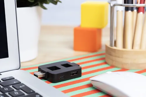 RABS USB hub Rahubu Fekete 