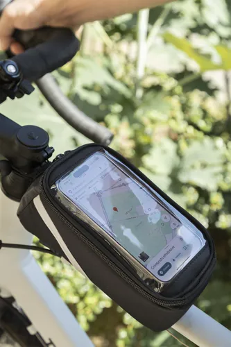 RPET kerékpáros mobiltartó táska Velofon Fekete 