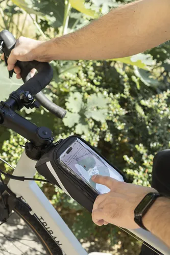 RPET kerékpáros mobiltartó táska Velofon Fekete 