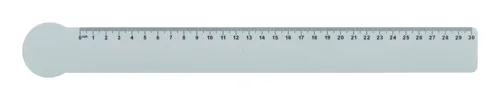 Szív formájú vonalzó, 30 cm Couler 30 Fehér 