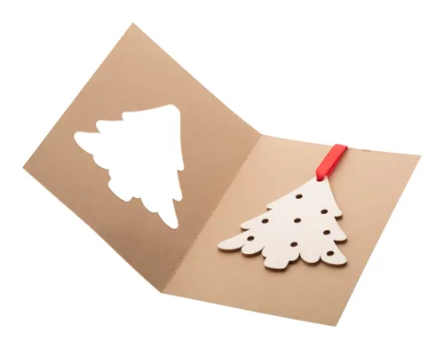 Üdvözlőlap, csillag TreeCard Eco Barna 