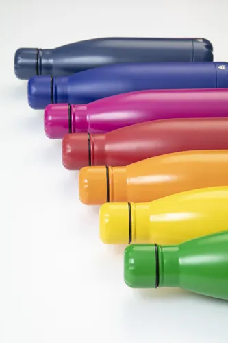 Újrahasznosított rozsdamentes acél kulacs Refill Fekete 