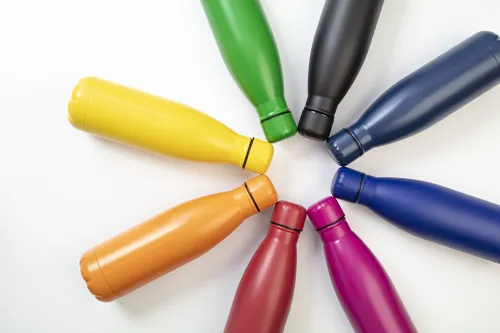 Újrahasznosított rozsdamentes acél kulacs Refill Fekete 