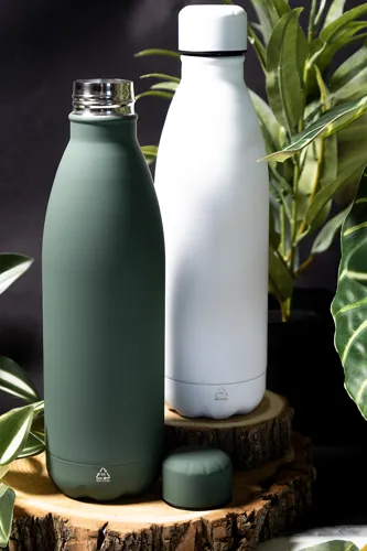 Újrahasznosított rozsdamentes acél kulacs Refill Soft Fehér 