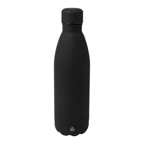 Újrahasznosított rozsdamentes acél kulacs Refill Soft Fekete 