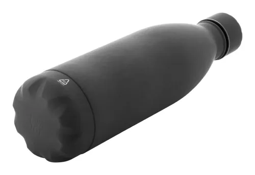 Újrahasznosított rozsdamentes acél kulacs Refill Soft Fekete 