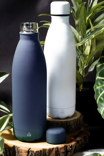 Újrahasznosított rozsdamentes acél kulacs Refill Soft Kék 