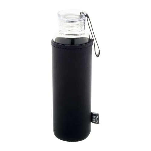 Újrahasznosított üveg kulacs Vitrem Fekete 