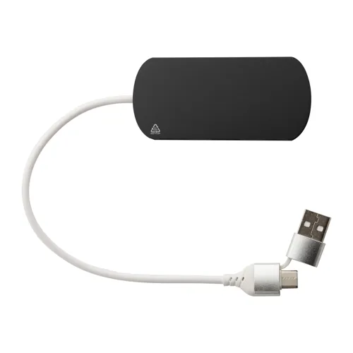 USB hub Raluhub Fekete 