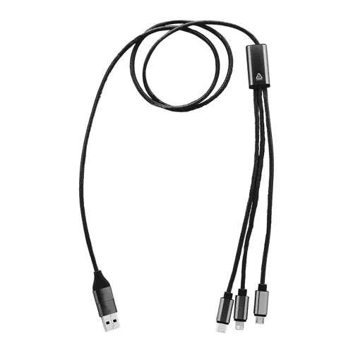 USB töltőkábel Ralong Fekete 