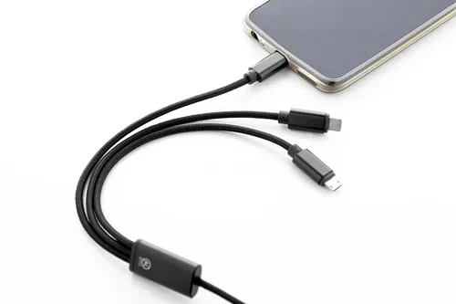 USB töltőkábel Ralong Fekete 