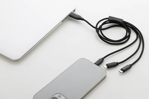 USB töltőkábel Ralong Fekete 