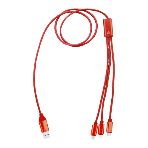 USB töltőkábel Ralong Piros 