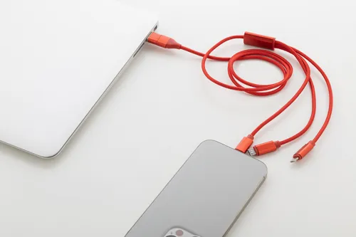USB töltőkábel Ralong Piros 