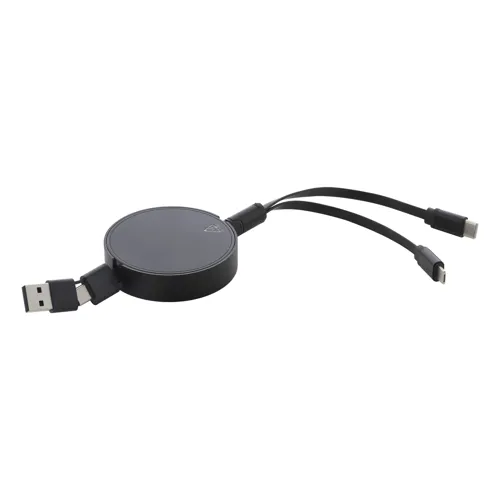 USB töltőkábel Ralospic Fekete 