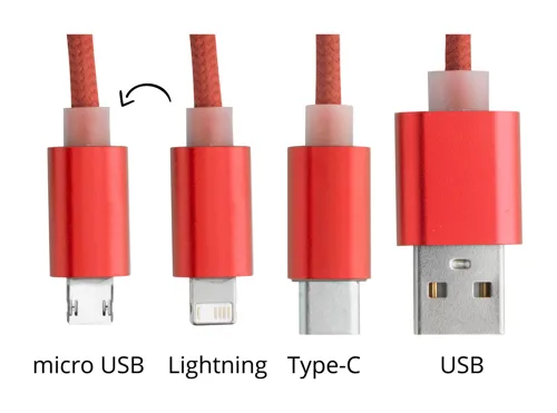 USB töltőkábel Scolt Piros 