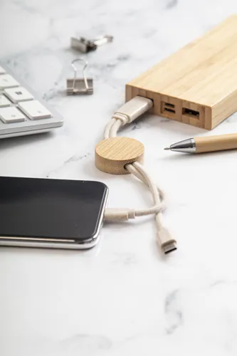 USB töltős kulcstartó Mugory Barna 