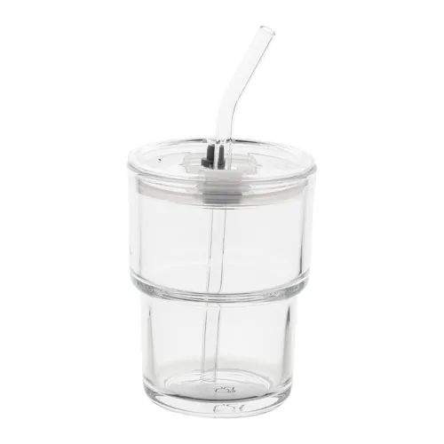 Üveg utazópohár Glassip Fehér 