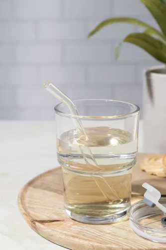 Üveg utazópohár Glassip Fehér 