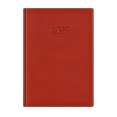 Wide A4 napi határidőnapló - 2027 Bordó 