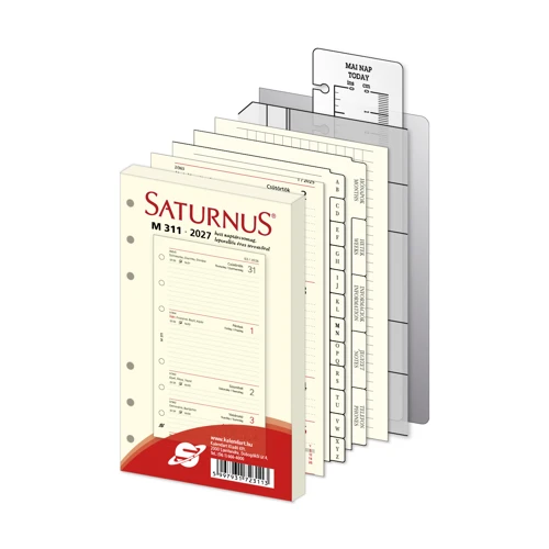 M231 Saturnus kalendárium műbőr - 2027 Zöld 