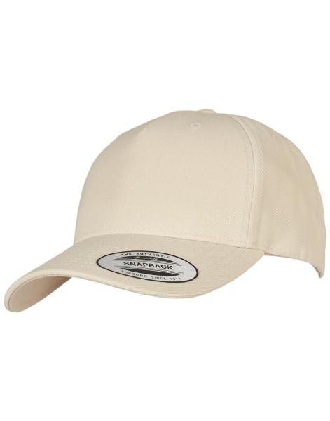 5-Panel Premium Curved Visor Snapback Cap  