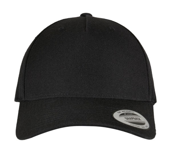 5-Panel Premium Curved Visor Snapback Cap  