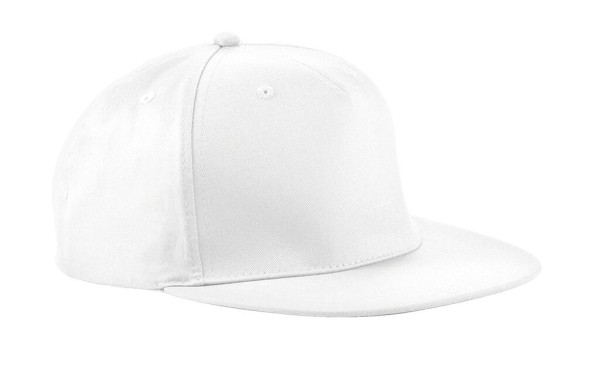 5 Panel Snapback Rapper Cap Fehér 