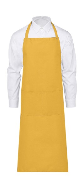 AMSTERDAM Bib Apron with Pocket Sárga 