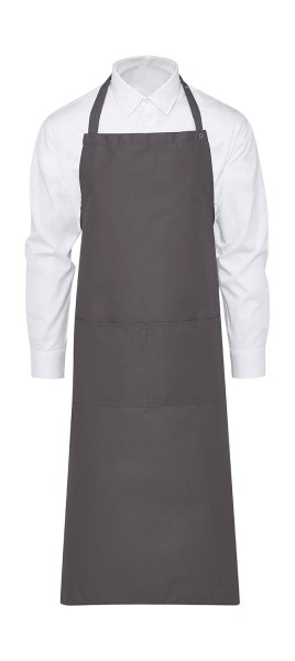 AMSTERDAM Bib Apron with Pocket Szürke 