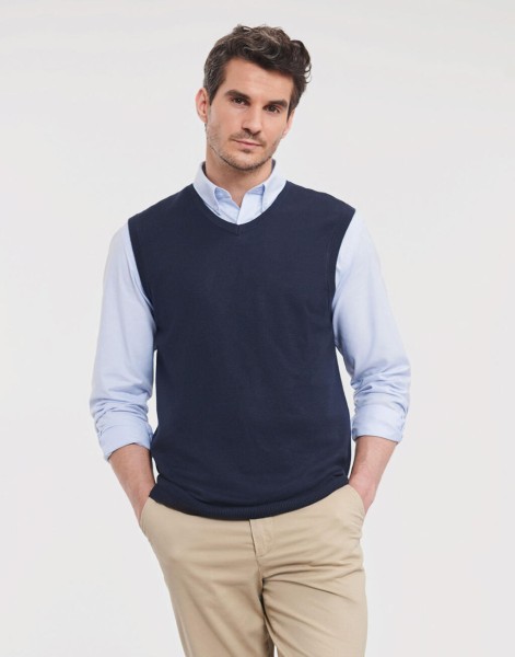 Adults` V-Neck Sleeveless Knitted Pullover  