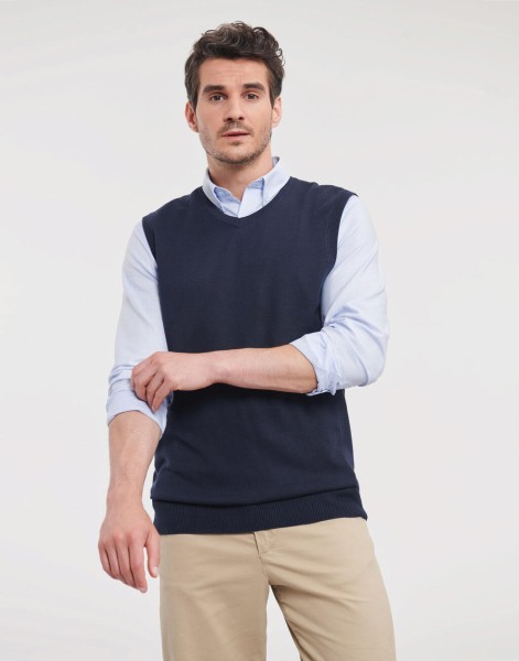 Adults` V-Neck Sleeveless Knitted Pullover  