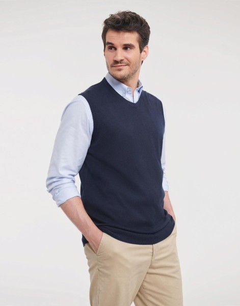 Adults` V-Neck Sleeveless Knitted Pullover  