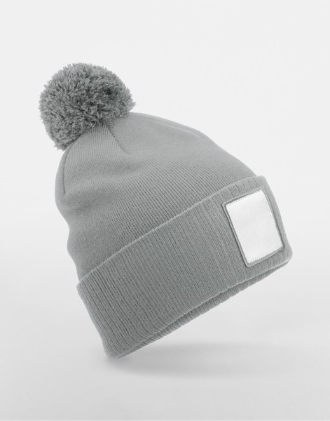 Appliqué Patch Pom Beanie  