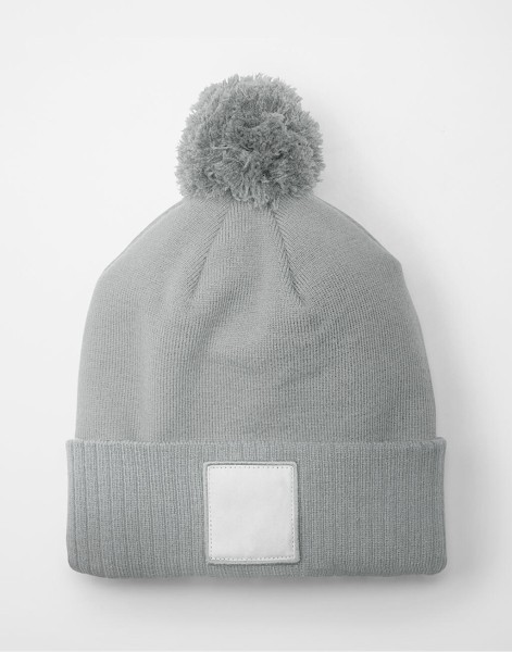 Appliqué Patch Pom Beanie  