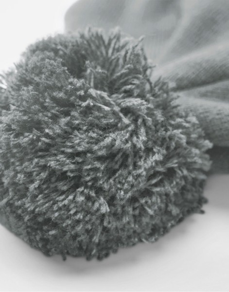 Appliqué Patch Pom Beanie  