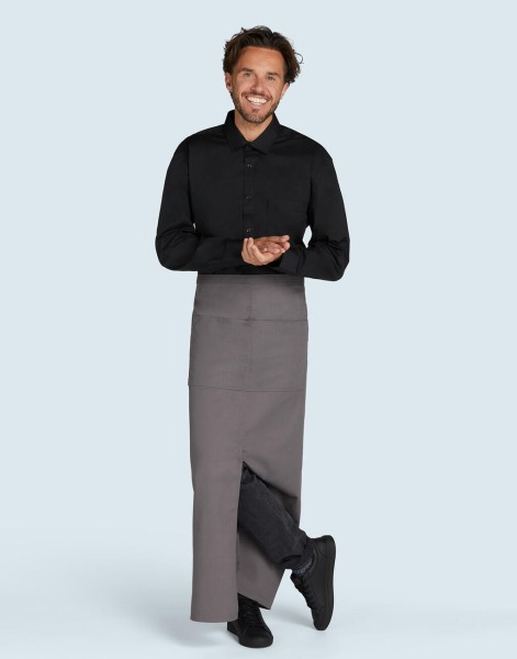 BERLIN Long Bistro Apron with Vent and Pocket  