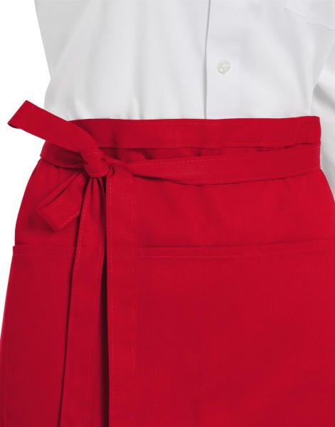 BRUSSELS - Short Bistro Apron with Pocket Fehér 