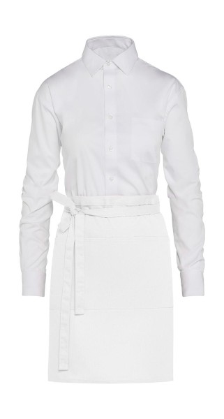 BRUSSELS - Short Bistro Apron with Pocket Fehér 